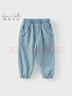 戴維貝拉（DAVE＆BELLA）童褲純棉兒童褲子女童春裝新款牛仔褲小童束腳褲女寶寶長(cháng)褲 淺藍色【現貨】 120 cm（建議身高110-120cm） 曬單實(shí)拍圖