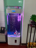 美諾魚缸客廳半圓型魚缸屏風(fēng)大中小型家用落地式玻璃金魚缸生態(tài)免換水 白色 50*40*138 曬單實拍圖