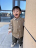 G.DUCKKIDS男童春裝套裝2025新款兒童帥氣小童韓版春秋衣服寶寶工裝三件套潮 卡其色 韓系馬甲開衫三件套 90 碼 曬單實(shí)拍圖