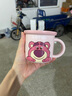 迪士尼可愛(ài)陶瓷杯禮物水杯女生杯子牛奶咖啡杯加厚高顏值卡通杯 草莓熊順興杯一個(gè) 曬單實(shí)拍圖