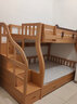 果咖兒全實木上下床兒童床男孩女孩高低床子母床雙層床小戶型上下床 柜梯款 上床寬140  下床寬160 曬單實拍圖