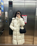 美力城【檀健次同款】長款羽絨服女裝新款95%極地鵝絨外套時(shí)尚泡芙 鉑金白 S （100-110斤） 曬單實(shí)拍圖
