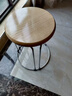 斯麗凱家用圓凳實(shí)心凳子實(shí)木凳收納凳時(shí)尚換鞋凳鐵凳鐵圓凳子加厚鋼筋凳 實(shí)木原木色四柱（承重600斤） 曬單實(shí)拍圖