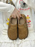 拉夏貝爾（La Chapelle）女鞋棉鞋女冬季新款加絨防寒勃肯鞋百搭保暖鞋子女-XXE11 焦糖 37 曬單實(shí)拍圖