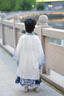 韞舜漢服男童國學(xué)服兒童中國風(fēng)古裝書童服裝幼兒園小學(xué)生演出服 文竹里衣+大袖衫 （男女同款） 140 碼丨適合135-145cm 曬單實拍圖