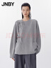 JNBY/江南布衣春夏新品毛針織衫女新中式盤(pán)扣寬松插肩袖5P1315100 074/淺雜灰 S (155) 曬單實(shí)拍圖
