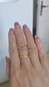 中國黃金（CHINA GOLD）麥穗黃金戒指足金穗穗平安指環(huán)女手生日禮物送女友老婆教師節禮物 【京速達】麥穗戒指 約2.1g【玫瑰禮盒】 曬單實(shí)拍圖