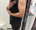 優(yōu)衣庫男女裝AIRism棉混紡無(wú)袖T恤背心坎肩吸汗透氣475363 475363/09黑色 XL 曬單實(shí)拍圖