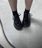 RXXBFB厚底樂(lè )福鞋女2025春夏季新款增高女單鞋jk制服配裙子英倫風(fēng)小皮鞋 亮光黑色 37 (235mm) 曬單實(shí)拍圖