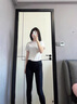 拉夏貝爾短袖t恤女夏季新款圓領(lǐng)純色百搭打底衫內搭基礎款上衣 白色 S 曬單實(shí)拍圖