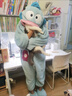 丑魚睡衣加厚連帽大碼搞怪連體睡衣女男秋冬季加厚保暖情侶家居服 丑魚連體衣+帶鞋子 M 160-165cm（高品質(zhì)） 曬單實拍圖