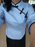 新款包開票民國學生裝女五四青年裝民國風復古女裝中山裝學生服合唱演出服裝工裝可開票 女款藍色中裙 備注鞋子碼數(shù) XL 曬單實拍圖