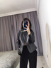 clotho Rennie品牌女裝皮衣女短外套2025春秋新款修身顯瘦小個子高級感綿羊皮 黑色 M 曬單實拍圖