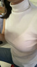 夢(mèng)特嬌半高領(lǐng)打底衫女內搭修身春秋薄款純色長(cháng)袖內衣莫代爾棉洋氣上衣 曬單實(shí)拍圖