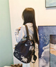 古梵緹雙肩包女 2025新款時(shí)尚女大容量防盜旅游背包 七夕實(shí)用禮物送老婆 黑色+兔子掛件 曬單實(shí)拍圖