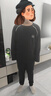 小豬托尼男童秋衣秋褲內(nèi)衣套裝兒童打底內(nèi)搭胖童睡衣青少年家居服10A抑菌 【10A全棉親膚】袖集邊繩黑色 160 建議155-165高，110-130斤 曬單實(shí)拍圖