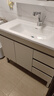 浴尚雅（YUSHANGYA）陶瓷一體盆浴室柜組合落地式洗臉盆柜實(shí)木衛(wèi)生間洗 奶油風(fēng)落地柜+陶瓷一體盆 100cm 曬單實(shí)拍圖