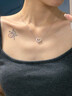 琦君培育鉆石項鏈心形鉆石吊墜鎖骨鏈紀念日生日走心禮物送女友老婆 曬單實(shí)拍圖
