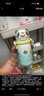 babycare熊貓兒童保溫杯寶寶水杯嬰幼兒學(xué)飲吸管杯外出保溫水壺幼兒園小學(xué) 贈(zèng)直通吸嘴-海霧藍(lán)背帶款 450ml 曬單實(shí)拍圖