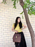 ANYSMIC奢侈高檔品牌雙肩包女2025新款時(shí)尚大容量初中生大學(xué)生背包箱包 咖色 曬單實(shí)拍圖