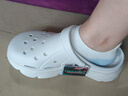 斯凱奇（Skechers）七夕禮物洞洞鞋女士夏季涼拖鞋泡泡鞋透氣增高外穿沙灘鞋踩屎感 曬單實(shí)拍圖