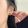 DAISY DREAMs999足銀黑瑪瑙耳釘男潮流小眾個性耳環(huán)單只高級痞帥時尚男士耳飾 【單只】999純銀星空瑪瑙耳釘 曬單實(shí)拍圖