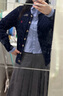 ELAND【匹馬棉】衣戀毛針織衫女純棉秋日棉花糖毛衣外套25夏新款 糖果粉(25)Pink L /170 曬單實(shí)拍圖