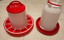 雞用飼料筒飲水器養雞自動(dòng)飲水器小雞鴨鵝喂食神器喝水壺食槽水槽 30斤特厚飲水壺 曬單實(shí)拍圖