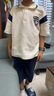 唐獅童裝男童夏季POLO套裝帥氣撞色春秋學(xué)院風(fēng)校服套裝 藏青色 130 曬單實(shí)拍圖