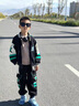 G.DUCKKIDS童裝兒童外套男童春秋季新款連帽風(fēng)衣中小童男孩休閑印花潮流夾克 黑色giesoqq 130 (建議身高120cm 8-9歲)cm 曬單實(shí)拍圖