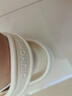 名創(chuàng)優(yōu)品（MINISO）洞洞鞋男女夏季外穿沙灘涼鞋防滑厚底踩屎感包頭涼拖鞋白色36-37 曬單實(shí)拍圖