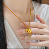 瑞諾黃金葫蘆吊墜女999足金盤纏項(xiàng)鏈鎖骨鏈生日情人節(jié)禮物送女友 黃金葫蘆圓珠項(xiàng)鏈/金重約1.54克 曬單實(shí)拍圖