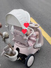 bebehaha搖搖樂嬰兒推車搖一搖遛娃神器二合一兒童手推車1-5歲英倫粉-帶篷 曬單實拍圖