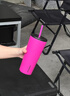 CORKCICLE.酷革吸管保溫杯大容量保冷車載不銹鋼桌面水杯火龍果色700ml 曬單實(shí)拍圖