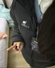 駱駝?dòng)鸾q服防潑水鴨絨男女加厚戶外防寒冬季面包服 黑色 男女同款,7674B L 曬單實(shí)拍圖
