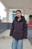 波司登（BOSIDENG）25年新款極寒羽絨服男女同款情侶短款鵝絨連帽保暖外套B250242440 凍土棕7C45 M 165/88A 體重約110-120斤 曬單實(shí)拍圖