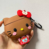 麥巴盾可愛(ài)立體黑皮KT貓適用AirPods4保護套airpods pro3蘋(píng)果耳機殼airpods三代二代藍牙耳機硅膠軟殼 殼+掛件 Airpods pro3代保護套(2025新款) 曬單實(shí)拍圖