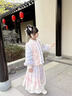 貝優(yōu)可古月家.絨雪 漢服女童冬款兒童新中式馬面裙套裝女寶寶加厚拜年服 紫色套裝 130 曬單實拍圖