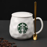 星巴克（Starbucks）杯子限量版簡(jiǎn)約歐式水杯馬克杯家用陶瓷杯小禮品星巴風(fēng)咖啡杯早餐 p款(杯+勺+陶瓷蓋)450ml 曬單實(shí)拍圖
