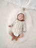睡眠北鼻新生嬰兒半背衣52碼四季款純棉嬰幼兒無(wú)骨衣服初生寶寶和尚服上衣 北海木槿半背衣+胎帽+胎襪 52cm （0-2月 48-55cm 5-9斤） 曬單實(shí)拍圖