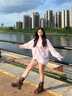 蜘蛛王黑色英倫風(fēng)小個(gè)子增高厚底馬丁靴女款2025新款秋季復(fù)古褲管短靴子 棕色 38 曬單實(shí)拍圖