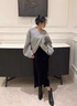 蜘蛛王切爾西靴子女2025年春秋季新款尖頭冬鞋秋款單靴法式小短靴及踝靴 棕色加絨 40 曬單實(shí)拍圖
