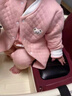 迪士尼（Disney）新生兒套裝寶寶保暖內(nèi)衣嬰兒衣服夾棉秋衣秋褲外穿加厚兒童秋冬季 粉色小熊(夾棉) 80 建議75-85cm9-12月cm 曬單實(shí)拍圖