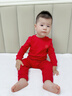 MQDMINI童裝兒童秋衣秋褲紅色男女童保暖內衣套裝寶寶睡衣?馬上來(lái)財 曬單實(shí)拍圖