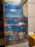 美諾魚(yú)缸客廳半圓型魚(yú)缸屏風(fēng)大中小型家用落地式玻璃金魚(yú)缸生態(tài)免換水 灰色 50*40*138 曬單實(shí)拍圖