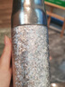 膳魔師THERMOS日本純鈦杯內外膽雙層鈦保溫杯男士茶水分離大容量泡茶商務(wù)送禮冰花銀+杯套 曬單實(shí)拍圖