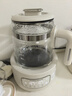 摩飛電器（Morphyrichards）全玻璃養生壺家用燒水壺多段控溫電熱水壺極速風(fēng)冷恒溫壺沖奶泡奶機MR5602 1.2L 椰奶白 曬單實(shí)拍圖