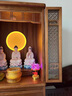 筑素新中式佛龕立柜佛臺財神觀(guān)音菩薩供奉柜帶門(mén)簡(jiǎn)約實(shí)木佛柜家用神臺 48款花梨色【帶頂燈和插座】 曬單實(shí)拍圖