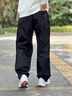 森馬（Semir）休閑褲男工裝褲寬松直筒褲子秋季戶外長(zhǎng)褲純棉松緊腰101524127112 曬單實(shí)拍圖