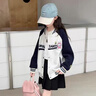 女童超好看韓系外套秋季2025新款兒童大童女裝秋裝刺繡棒球服時髦 花灰色 150 曬單實拍圖